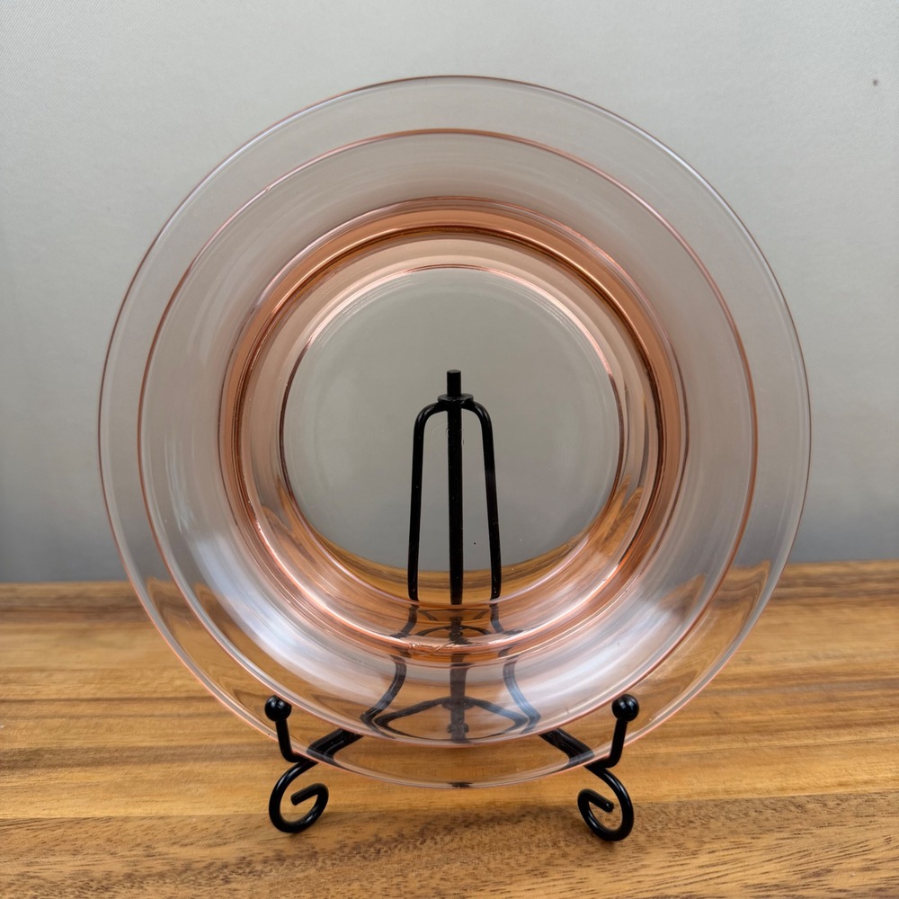 Tiffin Pink Depression Glass Rolled Rim Mayonnaise Breakfast Bowl 7.75in